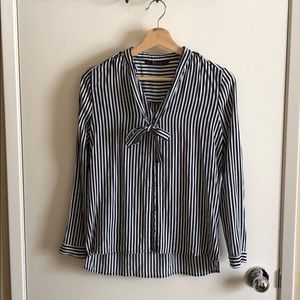 Zara basic strip shirt. Size M